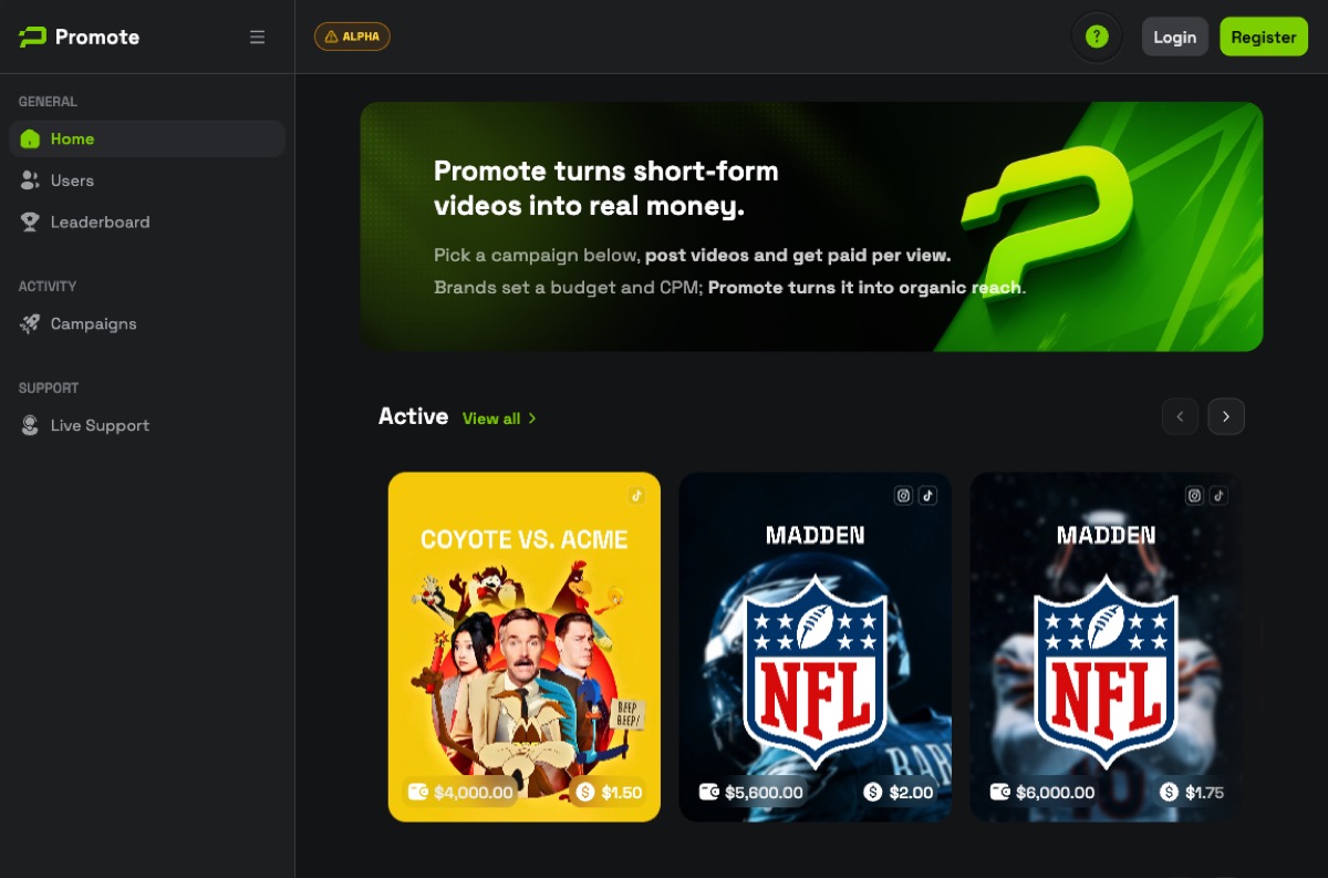 Promote screenshot